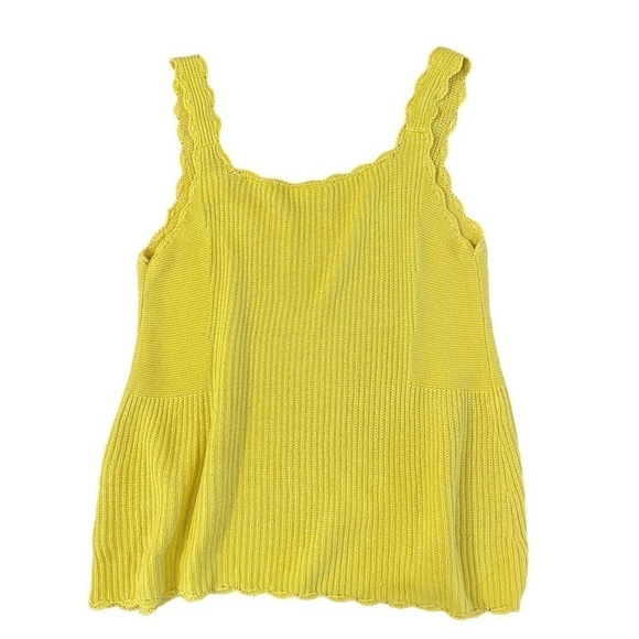 Moth Anthropologie Yellow Newport Sweater Tank, Size L - Picture 6 of 9